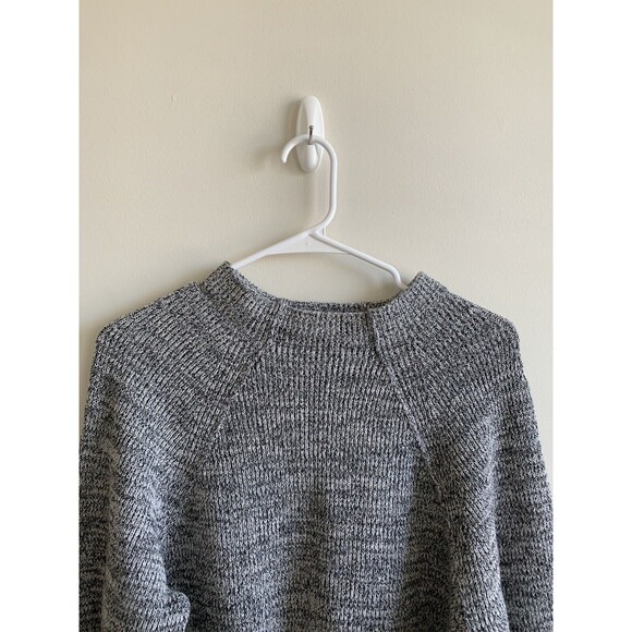 Free People Mock Neck Cropped Sweater Long Sleeve Heather Gray Women Size Small - Picture 2 of 5